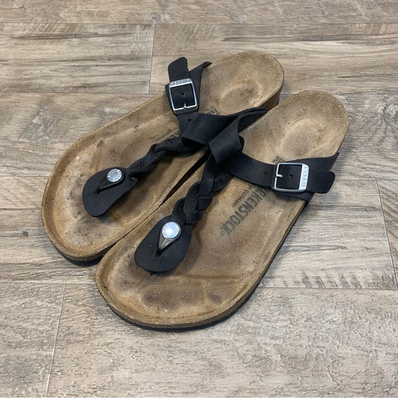 Birkenstock Shoes - Birkenstock Gizeh Braided Thong Leather Sandals